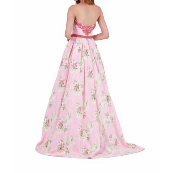 NEW ANGELA & ALISON floral printed ballgown in pink - Picture 2 of 3